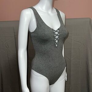 Forever 21 Gray Bodysuit - Small